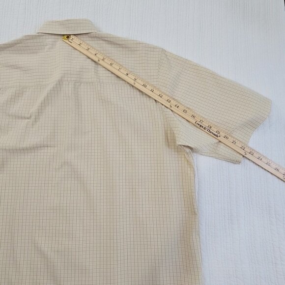 World Famous Rino Brand Eck Unltd Short Sleeve Shirt Men's XL Brown Check EUC LN - Picture 11 of 14